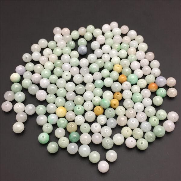 50 beads, round bead, jade bead, jadeite bead, colorful bead - Image 8