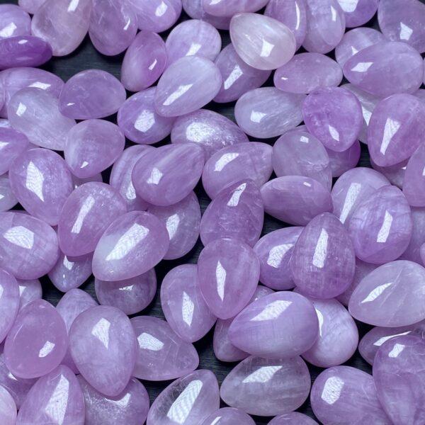 1 pc / 2 pcs droplet shape natural kunzite bead, droplet charm - Image 9