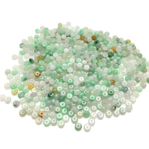 50 pcs / 100 pcs small rondelle shape genuine natural colorful jadeite bead, jade bead - Image 9
