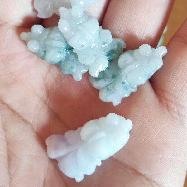 2 pcs / 5 pcs goldfish shape genuine natural jadeite charm, jade charm, jadeite bead, jadeite koi, koi charm - Image 9