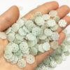 20 pcs / 50 pcs 11 mm flower shape genuine natural jadeite bead