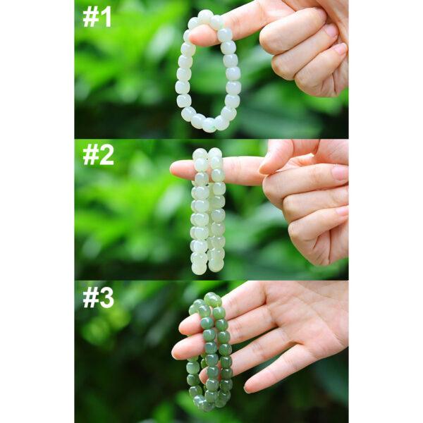 high quality drum shape genuine natural nephrite jade bead - Image 6