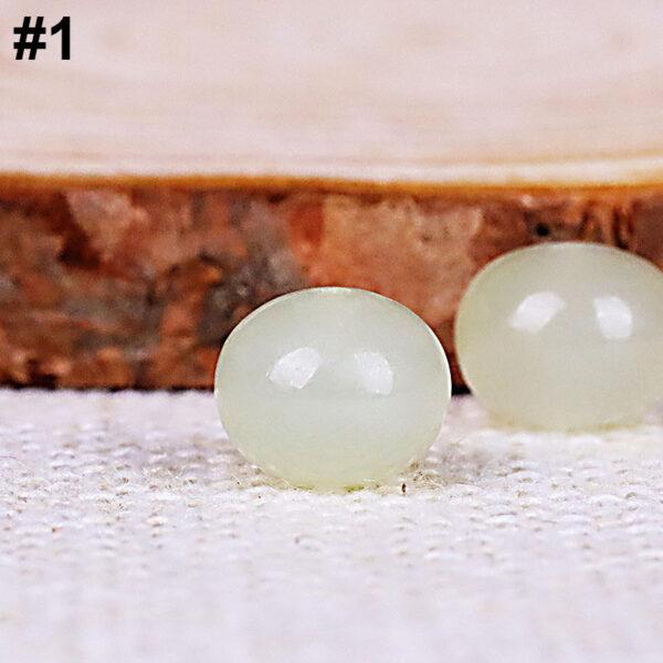 high quality rondelle shape genuine natural nephrite jade bead - Image 5