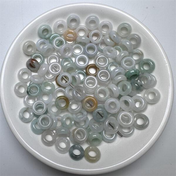 20 pcs / 50 pcs 10mm ring shape genuine natural icy colorful jadeite bead, jade bead, jadeite jump ring - Image 10