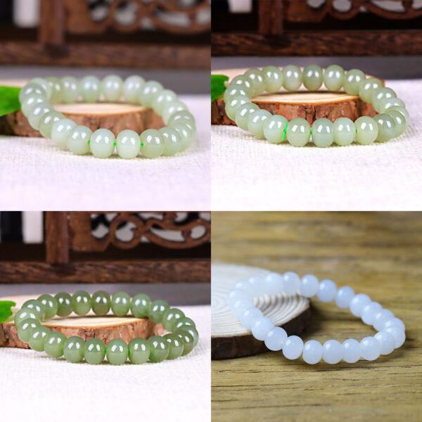 high quality rondelle shape genuine natural nephrite jade bead - Image 3