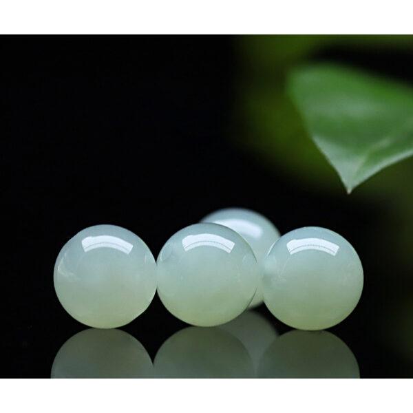 high quality round shape genuine natural nephrite jade bead - Image 2