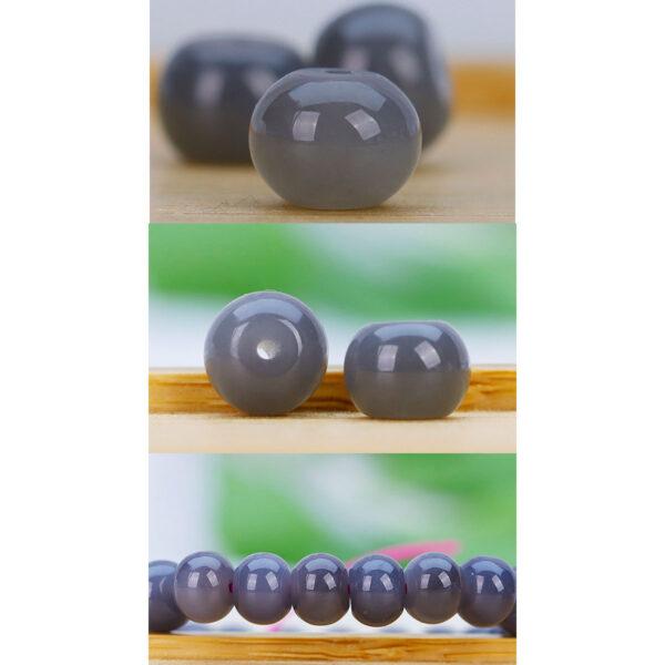 high quality rondelle shape genuine natural nephrite jade bead - Image 4
