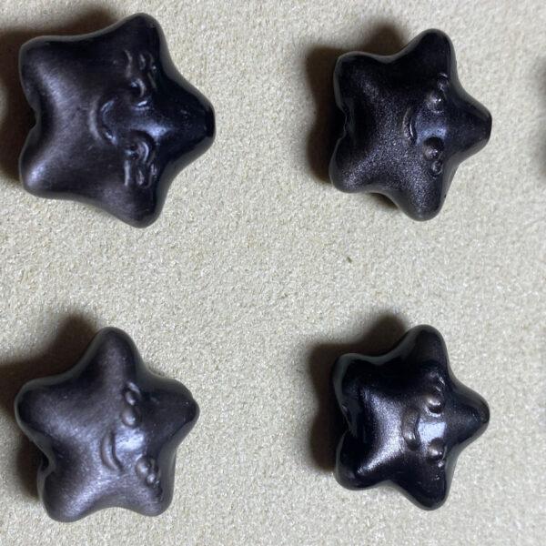 5 pcs / 10 pcs cute star shape natural obsidian bead - Image 2