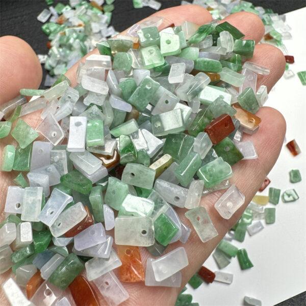 50 pcs / 100 pcs irregular shape genuine colorful natural jadeite bead, jade bead - Image 3