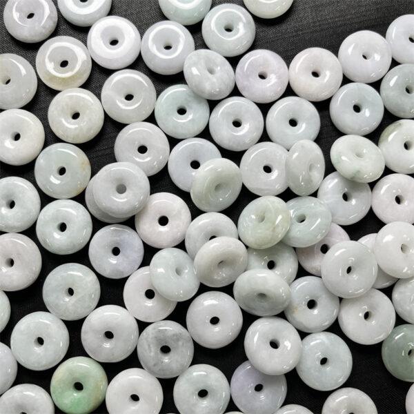 20 pcs / 50 pcs rondelle shape genuine natural jadeite bead, jade bead - Image 3