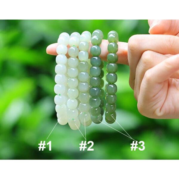high quality drum shape genuine natural nephrite jade bead - Image 3
