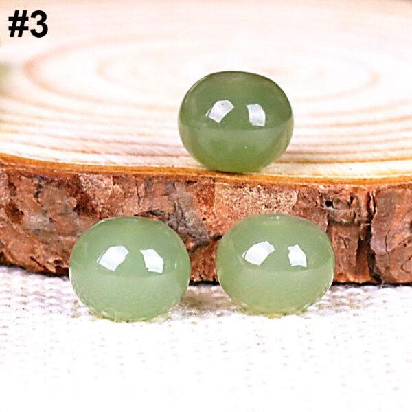 high quality rondelle shape genuine natural nephrite jade bead - Image 7