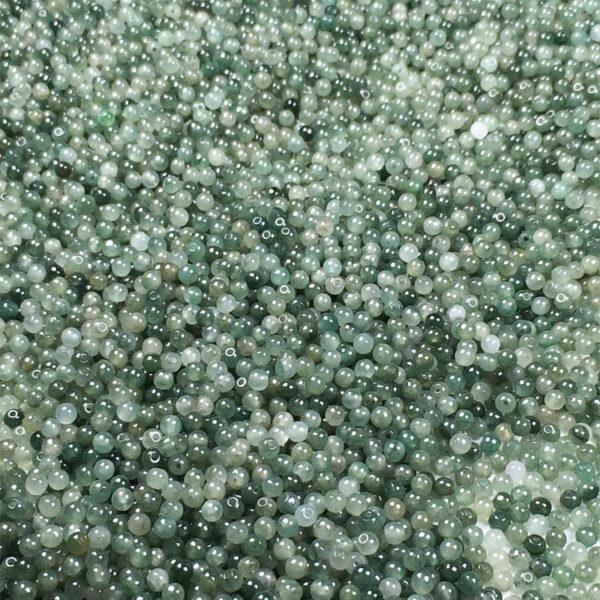 100 pcs small round shape genuine natural green jadeite bead, jade bead - Image 3