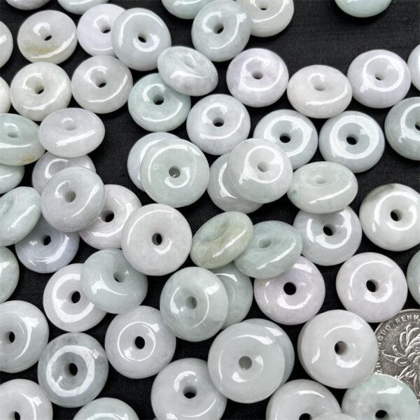 20 pcs / 50 pcs rondelle shape genuine natural jadeite bead, jade bead - Image 4