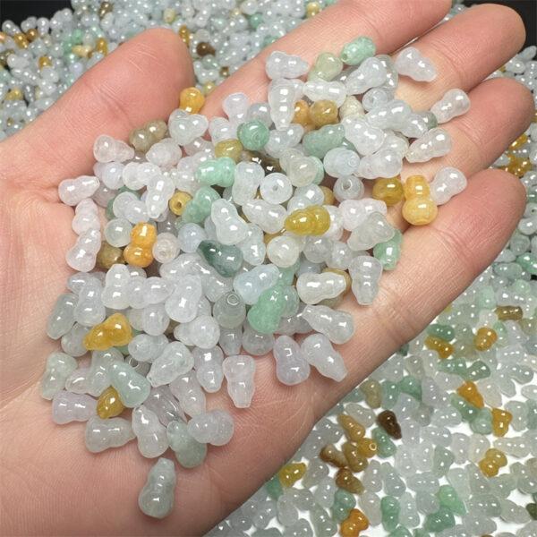 50 pcs 8mm gourd shape genuine natural colorful icy jadeite bead, jade bead - Image 4