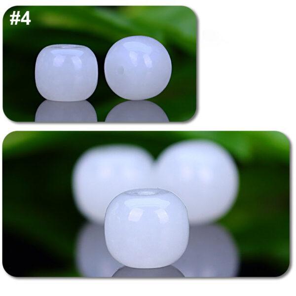 high quality drum shape genuine natural nephrite jade bead - Image 7
