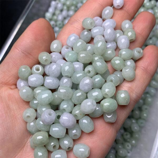 50 pcs / 100 pcs rice shape genuine natural icy jadeite bead, jade bead - Image 4