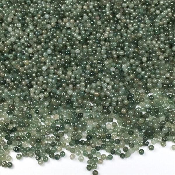 100 pcs small round shape genuine natural green jadeite bead, jade bead - Image 4