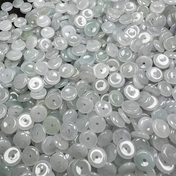 20 pcs / 50 pcs 9mm rondelle shape genuine natural icy jadeite bead, jade bead - Image 5