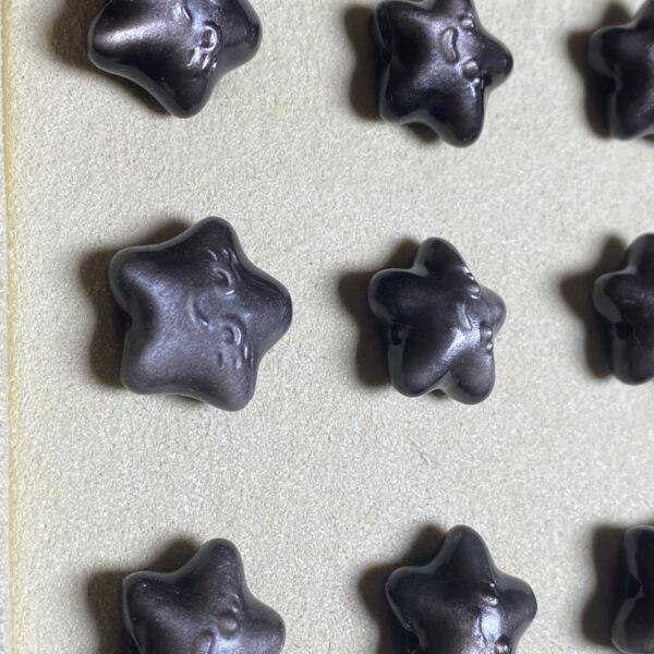 5 pcs / 10 pcs cute star shape natural obsidian bead - Image 5
