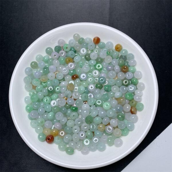 50 pcs / 100 pcs rondelle shape genuine natural colorful jadeite bead, jade bead - Image 5