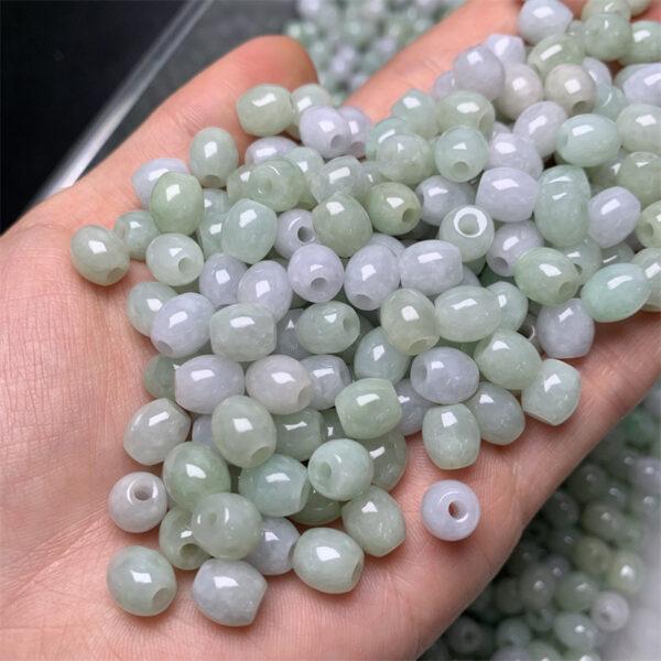 50 pcs / 100 pcs rice shape genuine natural icy jadeite bead, jade bead - Image 5
