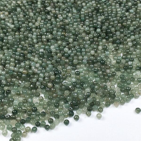 100 pcs small round shape genuine natural green jadeite bead, jade bead - Image 5