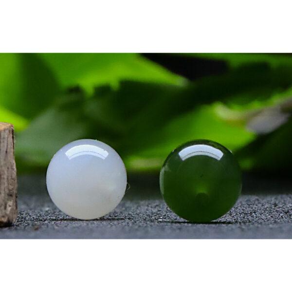 high quality round shape genuine natural nephrite jade bead - Image 5