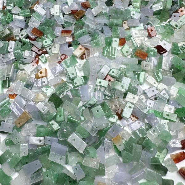 50 pcs / 100 pcs irregular shape genuine colorful natural jadeite bead, jade bead - Image 5