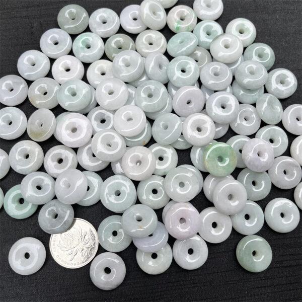 20 pcs / 50 pcs rondelle shape genuine natural jadeite bead, jade bead - Image 5