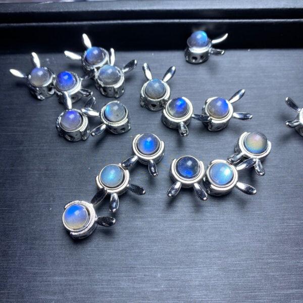 5 pcs / 10 pcs star and rabbit head shape natural moonstone bead - Image 6