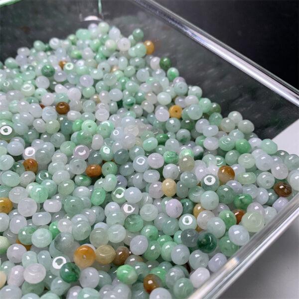 50 pcs / 100 pcs rondelle shape genuine natural colorful jadeite bead, jade bead - Image 6