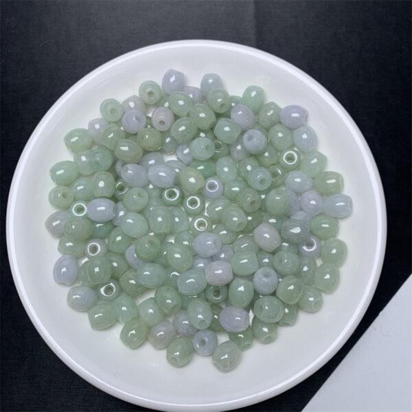 50 pcs / 100 pcs rice shape genuine natural icy jadeite bead, jade bead - Image 6