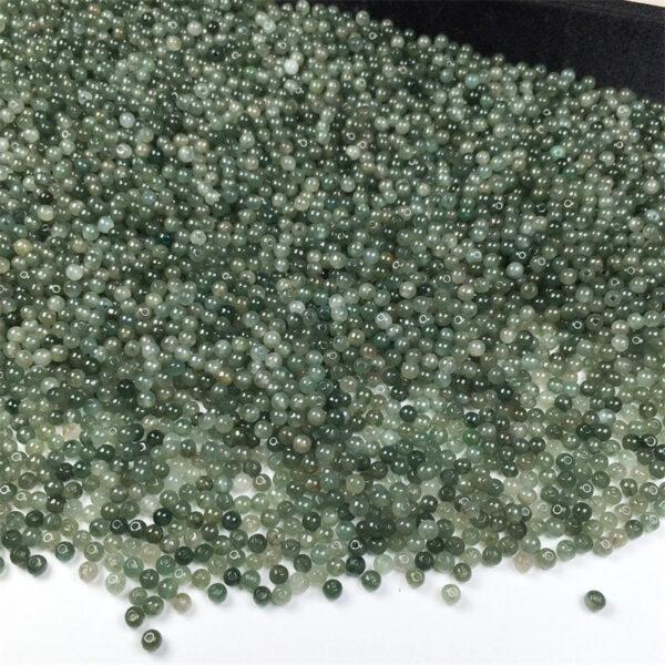 100 pcs small round shape genuine natural green jadeite bead, jade bead - Image 6