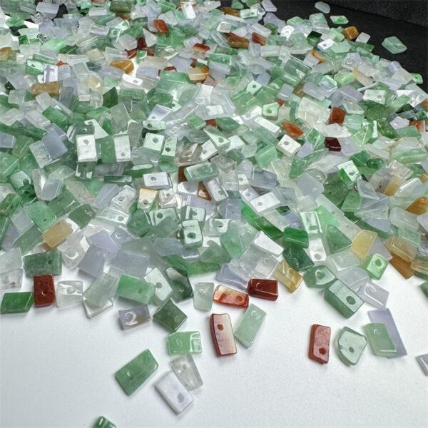 50 pcs / 100 pcs irregular shape genuine colorful natural jadeite bead, jade bead - Image 6