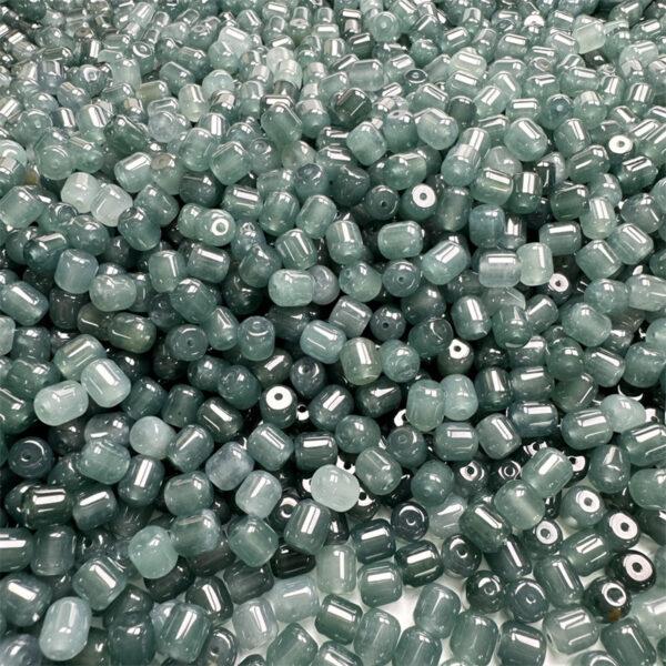 10 pcs / 20 pcs cylinder shape genuine natural icy blue jadeite bead, jade bead - Image 6
