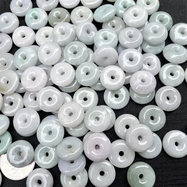 20 pcs / 50 pcs rondelle shape genuine natural jadeite bead, jade bead - Image 6