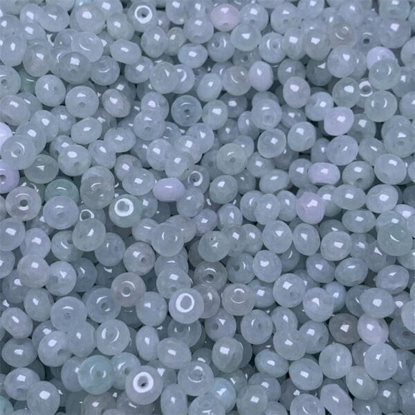 20 pcs / 50 pcs small rondelle shape genuine natural icy jadeite bead, jade bead - Image 6