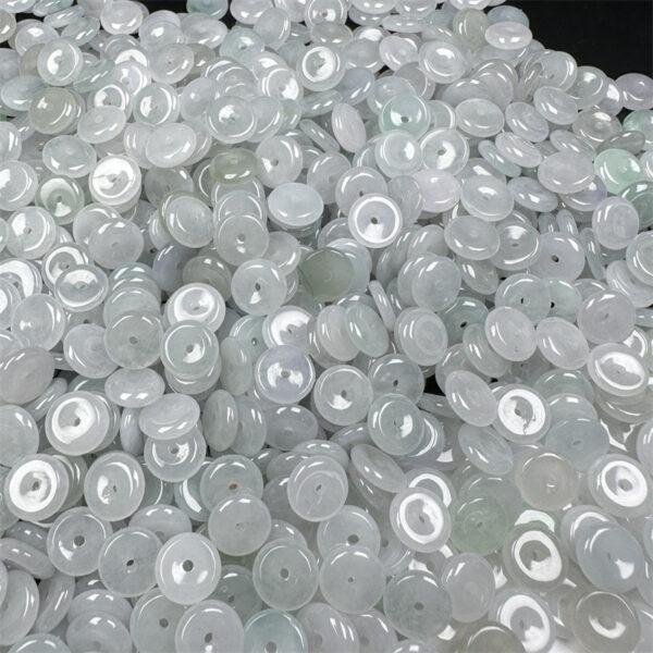 20 pcs / 50 pcs 9mm rondelle shape genuine natural icy jadeite bead, jade bead - Image 6