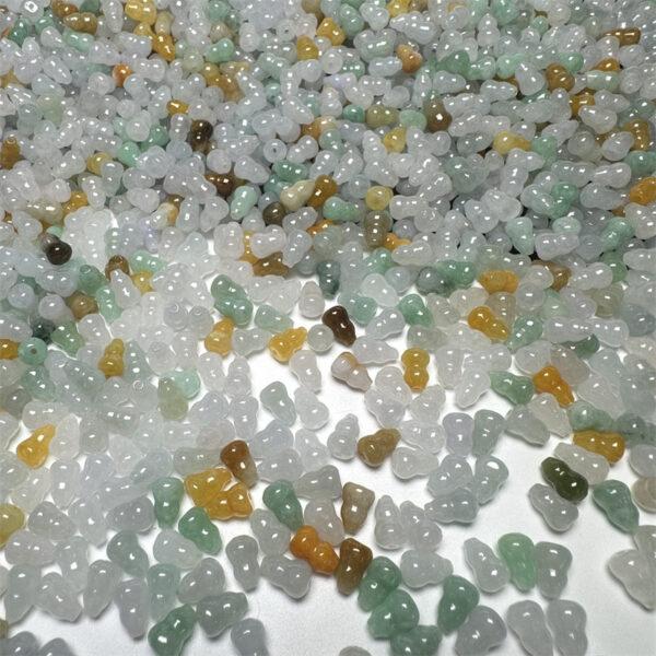 50 pcs 8mm gourd shape genuine natural colorful icy jadeite bead, jade bead - Image 6