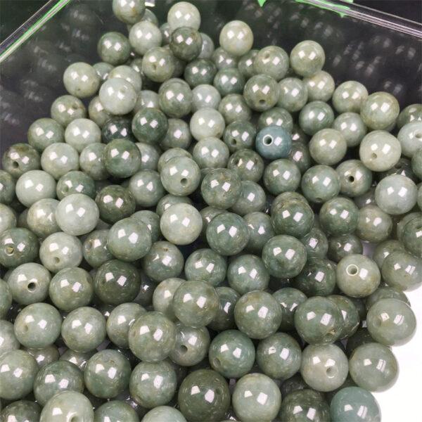 20 pcs / 50 pcs 13mm round shape genuine natural oily green jadeite bead, jade bead - Image 6
