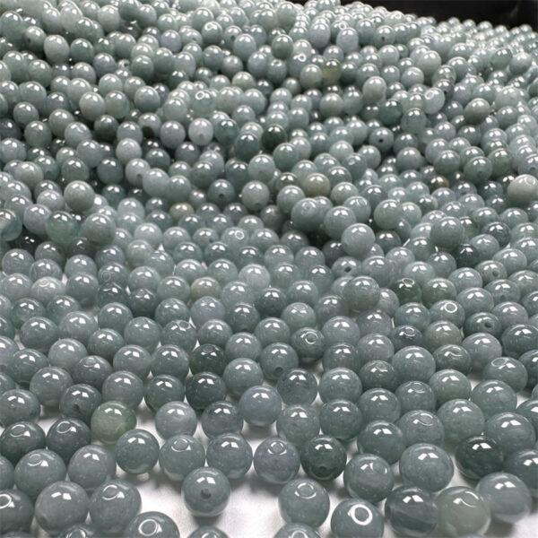 50 pcs / 100 pcs 5.5 mm round shape genuine natural light blue jadeite bead - Image 6