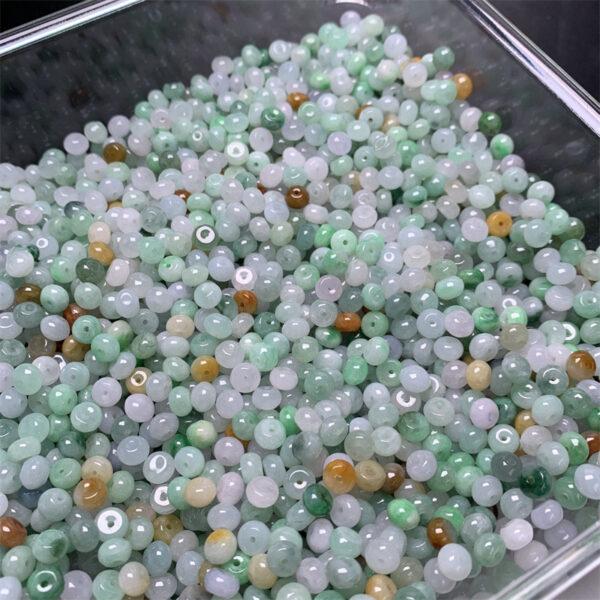 50 pcs / 100 pcs rondelle shape genuine natural colorful jadeite bead, jade bead - Image 7