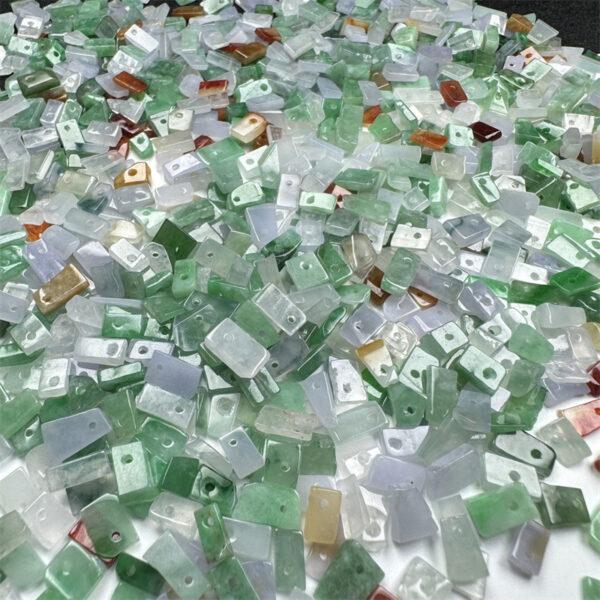 50 pcs / 100 pcs irregular shape genuine colorful natural jadeite bead, jade bead - Image 7