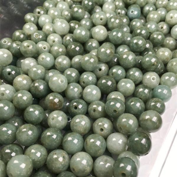 20 pcs / 50 pcs 13mm round shape genuine natural oily green jadeite bead, jade bead - Image 7