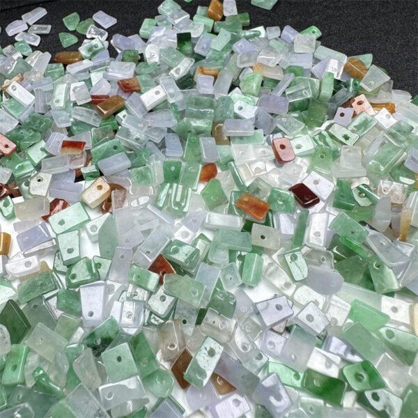 50 pcs / 100 pcs irregular shape genuine colorful natural jadeite bead, jade bead - Image 8