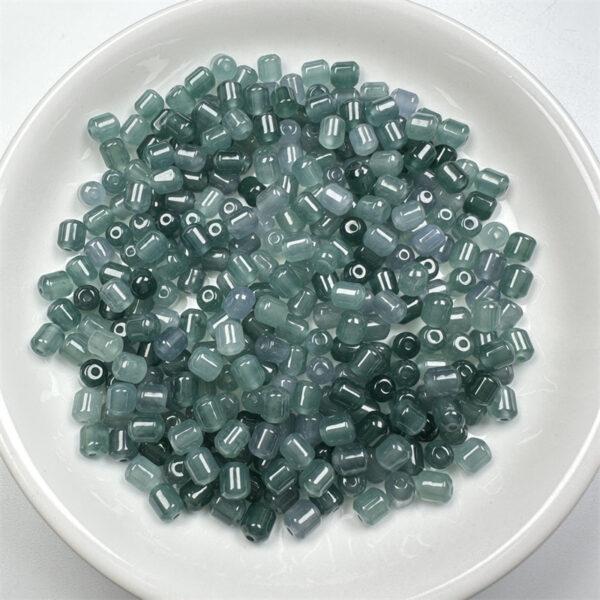20 pcs / 50 pcs cylinder shape genuine natural icy blue jadeite bead, jade bead - Image 8
