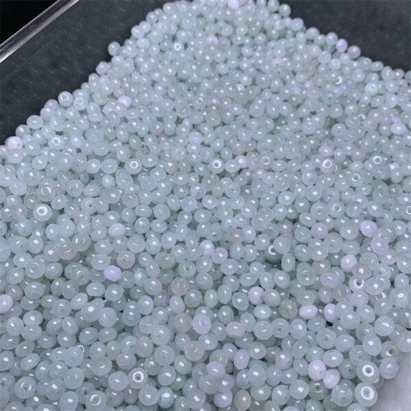 20 pcs / 50 pcs small rondelle shape genuine natural icy jadeite bead, jade bead - Image 8