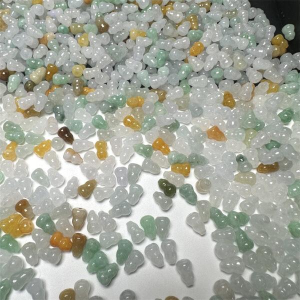 50 pcs 8mm gourd shape genuine natural colorful icy jadeite bead, jade bead - Image 8