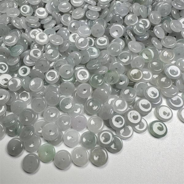 20 pcs / 50 pcs 9mm rondelle shape genuine natural icy jadeite bead, jade bead - Image 9